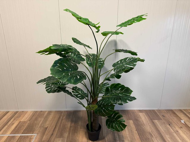 Real touch monstera kunstplant (2x) (215cm hoog) - afbeelding 8 van  13