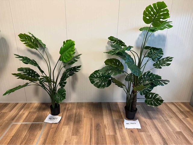 Real touch monstera kunstplant (2x) - afbeelding 2 van  10
