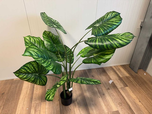 Real touch philodendron white green kunstplant (135cm hoog) - afbeelding 8 van  11