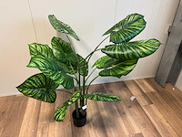 Real touch philodendron white green kunstplant (135cm hoog) - afbeelding 8 van  11