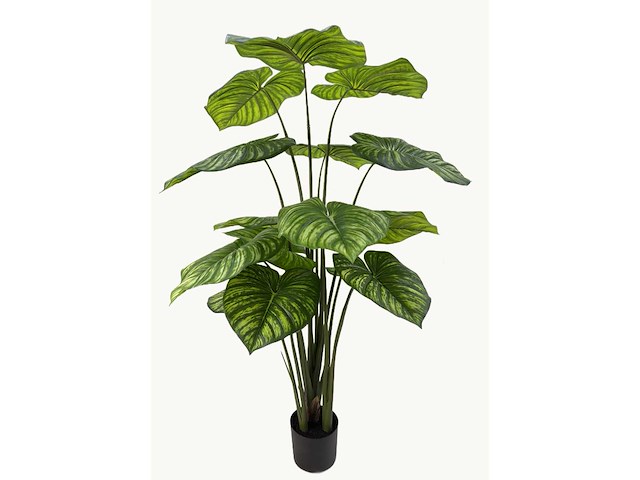 Real touch philodendron white green kunstplant (165cm hoog) - afbeelding 4 van  11