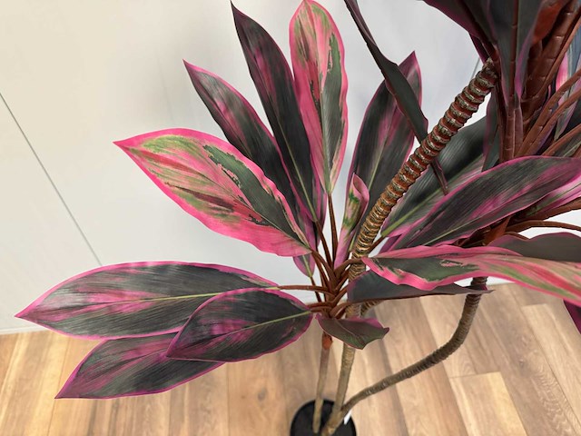 Real touch red draceana kunstplant (2x) (185cm hoog) - afbeelding 2 van  15