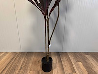 Real touch red draceana kunstplant (2x) (185cm hoog) - afbeelding 4 van  15