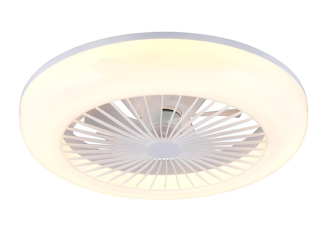Reality leuchten led-plafondventilator met verlichting mora wit - afbeelding 1 van  5