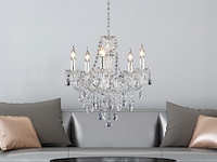 Reality luester kroonluchter chroom excl. 5x e14 - afbeelding 1 van  4