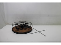 Reality trondheim plafondventilator 4x e27 10w zwart / hout - afbeelding 4 van  4