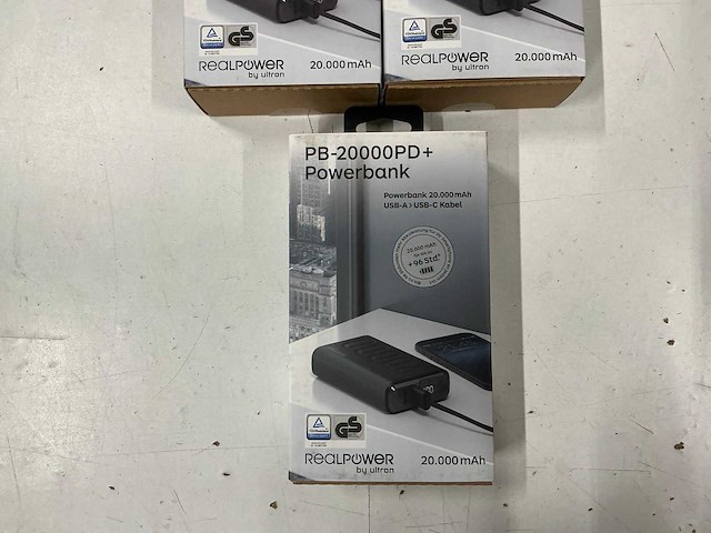 Realpower pb-20000pd+ powerbanks (3x) - afbeelding 2 van  4
