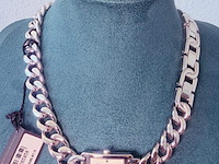 Rebecca minkoff pendant horloge - collier met cc schakels - afbeelding 1 van  7