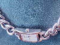 Rebecca minkoff pendant horloge - collier met cc schakels - afbeelding 6 van  7