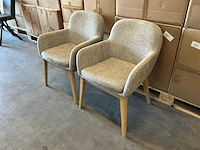 Rebellenclub eetkamerstoelen met armleuning zithoogte 48cm (2x) - afbeelding 1 van  4