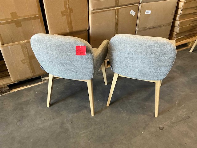 Rebellenclub eetkamerstoelen met armleuning zithoogte 48cm (2x) - afbeelding 2 van  4