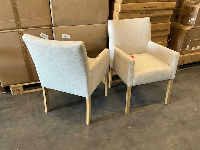 Rebellenclub eetkamerstoelen met armleuning zithoogte 50cm (2x) - afbeelding 2 van  4