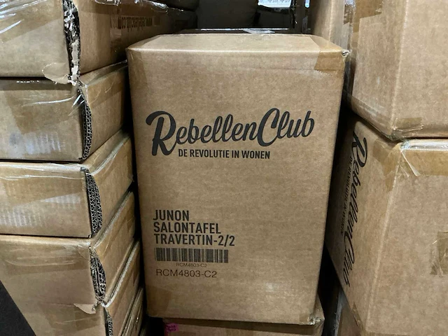 Rebellenclub junon salontafel travertin d50xh45,5cm - afbeelding 4 van  4