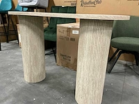 Rebellenclub junon side table travertin 120x40xh80cm