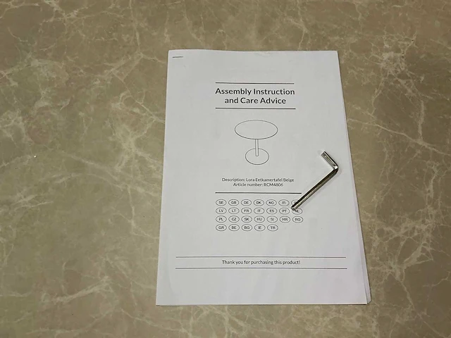 Rebellenclub lora eetkamertafel beige d110xh73cm - afbeelding 7 van  7