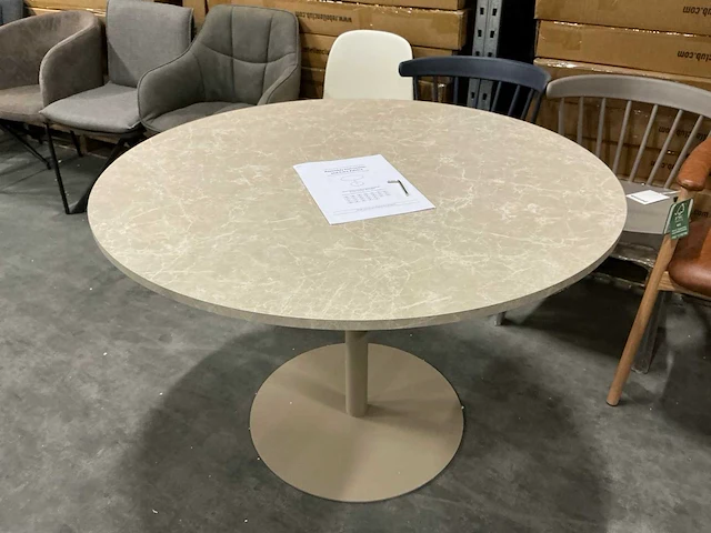 Rebellenclub lora eetkamertafel beige d110xh73cm - afbeelding 4 van  7