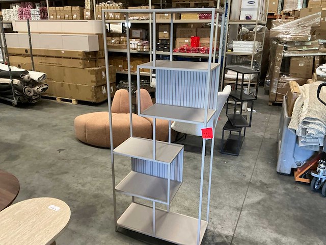 Rebellenclub mando open vakkenkast greige 77x35xh185cm - afbeelding 1 van  4