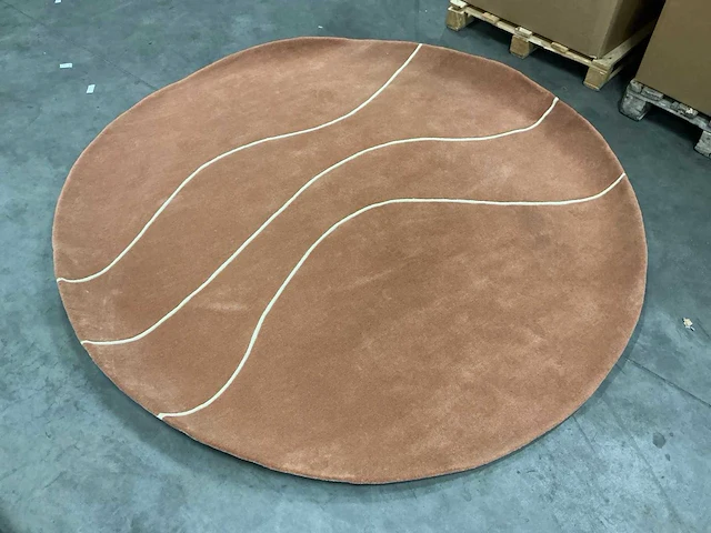 Rebellenclub vloerkleed abstract & verfijnd rond 200cm - afbeelding 1 van  3