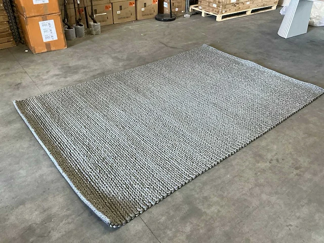Rebellenclub vloerkleed kabel antraciet grijs 200x300cm - afbeelding 1 van  2