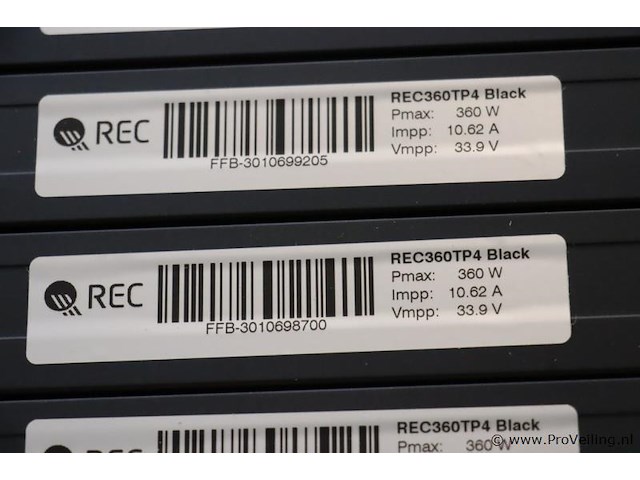 Rec twinpeak 4 zonnepaneel 360tp4 rec360tp4-black - 9 stuks - afbeelding 2 van  2