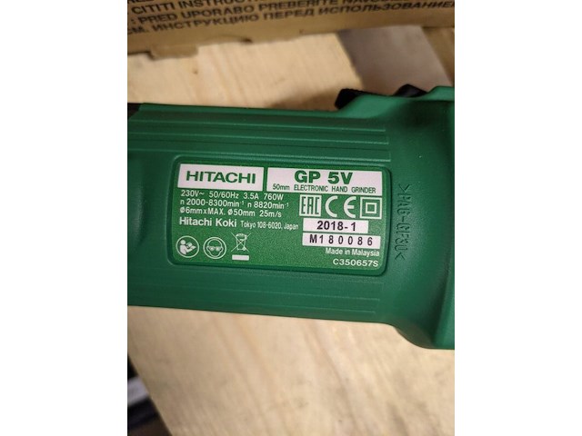 Rechte slijpmachine hitachi, gp5v - afbeelding 3 van  3