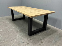Rechthoek eiken eetkamertafel 220 cm - afbeelding 2 van  5