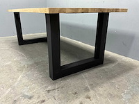 Rechthoek eiken eetkamertafel 220 cm - afbeelding 3 van  5