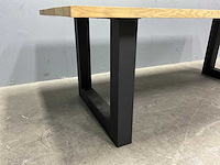 Rechthoek eiken eetkamertafel 220 cm - afbeelding 4 van  5