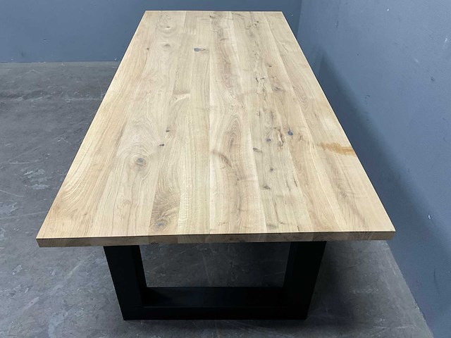 Rechthoek eiken eetkamertafel 220 cm - afbeelding 5 van  5