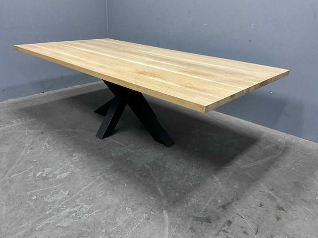 Rechthoek eiken eetkamertafel 240 cm - afbeelding 2 van  6