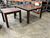 Rechthoek hout kantinetafel - afbeelding 3 van  3
