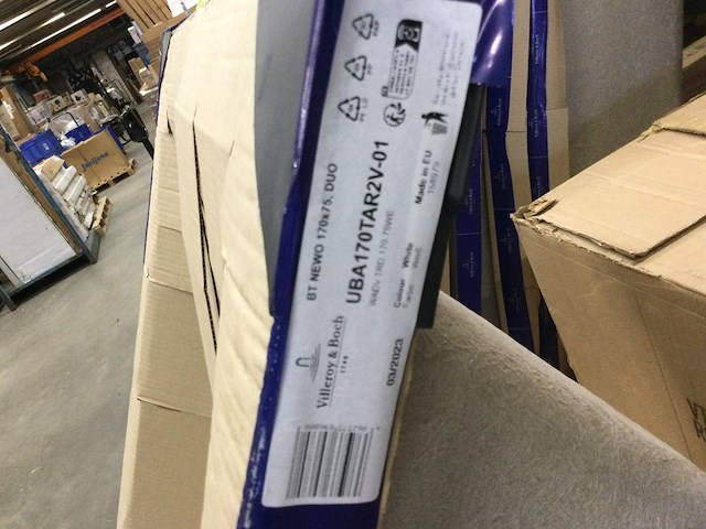 Rechthoekig bad duo 170x75 cm, villeroy & boch, newo, wit alpine - afbeelding 4 van  4