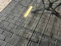 Rechthoekige, glazen eettafel polspotten - afbeelding 4 van  6