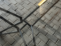 Rechthoekige, glazen eettafel polspotten - afbeelding 5 van  6