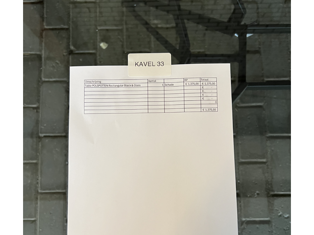 Rechthoekige, glazen eettafel polspotten - afbeelding 6 van  6