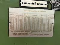 Reckermann kombi 1000 universele freesmachine - afbeelding 2 van  13