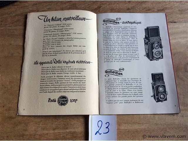 Reclame boekje rolleiflex fototoestellen - afbeelding 1 van  2