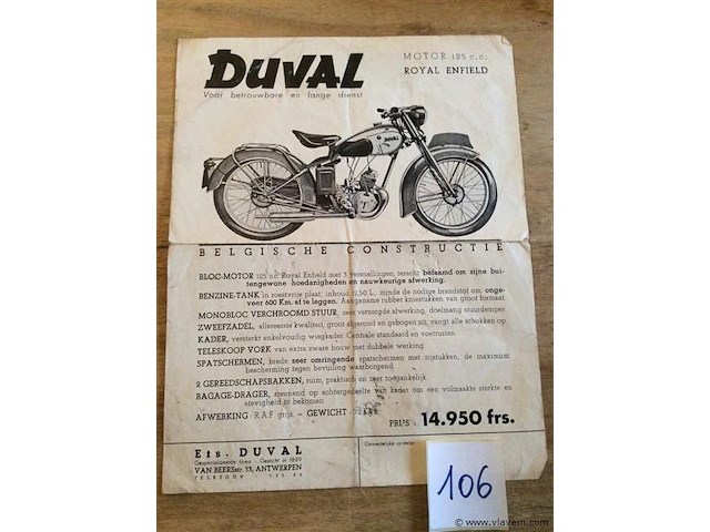 Reclame duval motor - afbeelding 1 van  2
