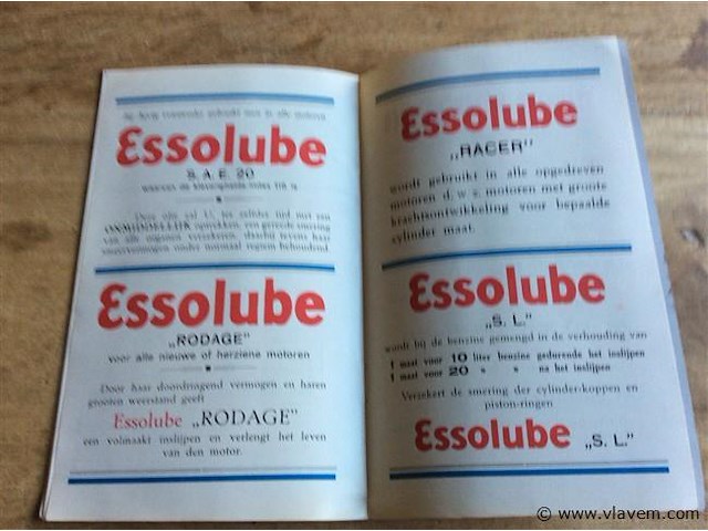 Reclame smeringtabellen essolube j'30 - afbeelding 4 van  4