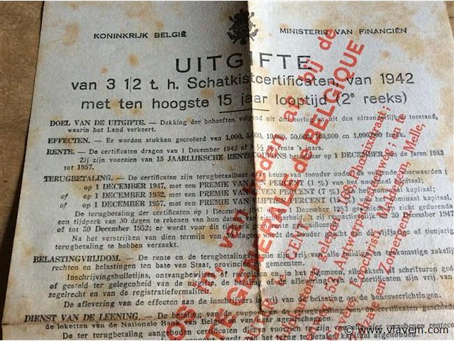 Reclame uitgiften effecten 1942. - afbeelding 2 van  4