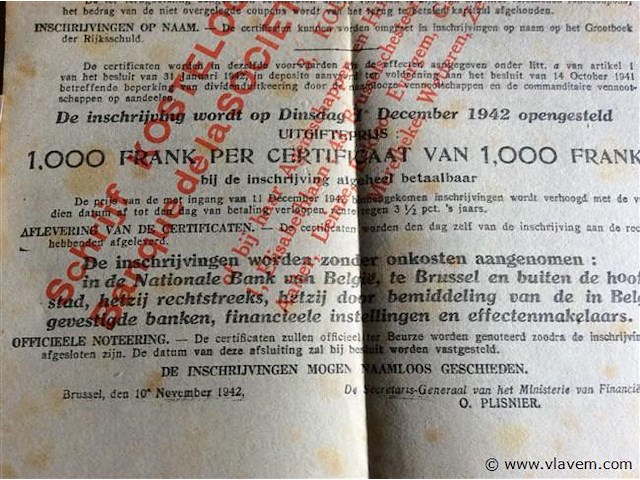 Reclame uitgiften effecten 1942. - afbeelding 3 van  4