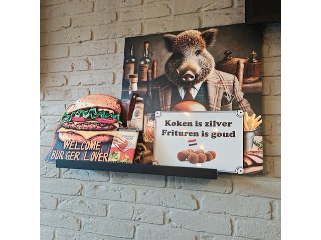 Reclameborden, hout, metaal - afbeelding 1 van  1