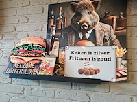 Reclameborden, hout, metaal