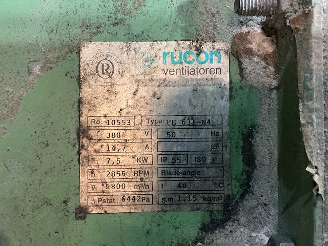 Recon fe 631-n4 industriële centrifugaalventilator - afbeelding 8 van  9