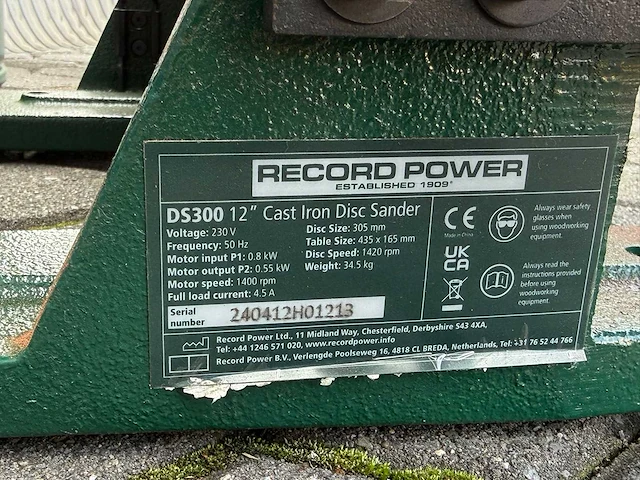 Record power ds300 - met dx1000 afzuiging - schijfschuurmachine - afbeelding 7 van  7