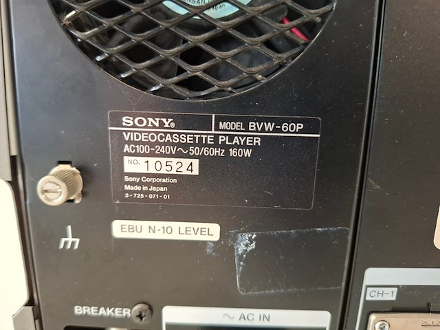 Recorder, sony, betacam bvw-60p, zilver - afbeelding 5 van  5