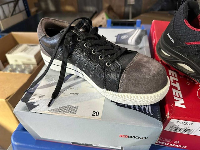 Red brick/elten/bata laag paar werkschoenen (3x) - afbeelding 1 van  2