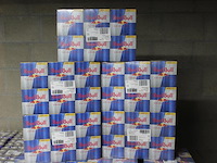 Red bull 120 blikken verpakt per vier met tht 1-2027. bod is inclusief 18,00 euro statiegeldwaarde
