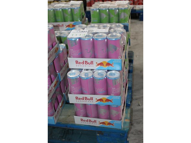 Red bull pink edition bosvruchten 60 blikken met tht 6-2026. bod is inclusief 9,00 euro statiegeldwaarde - afbeelding 2 van  2