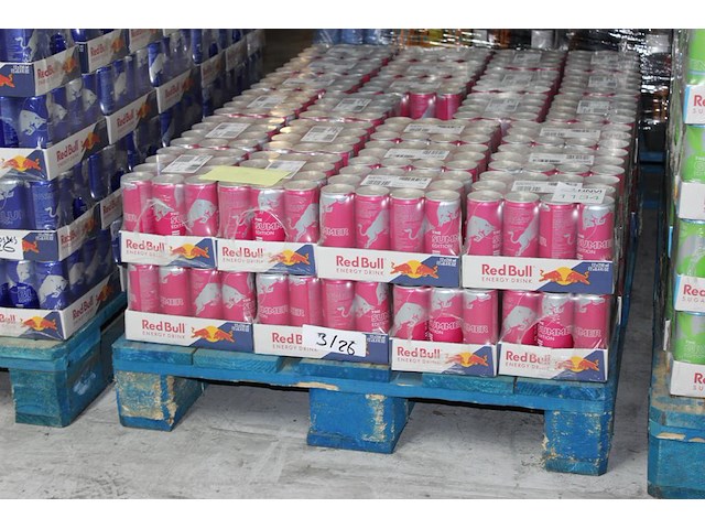 Red bull summer edition witte persik 576 blikken met tht 3-2026. bod is inclusief 86,40 euro statiegeldwaarde - afbeelding 1 van  2